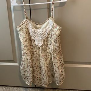 Floral lace cami top